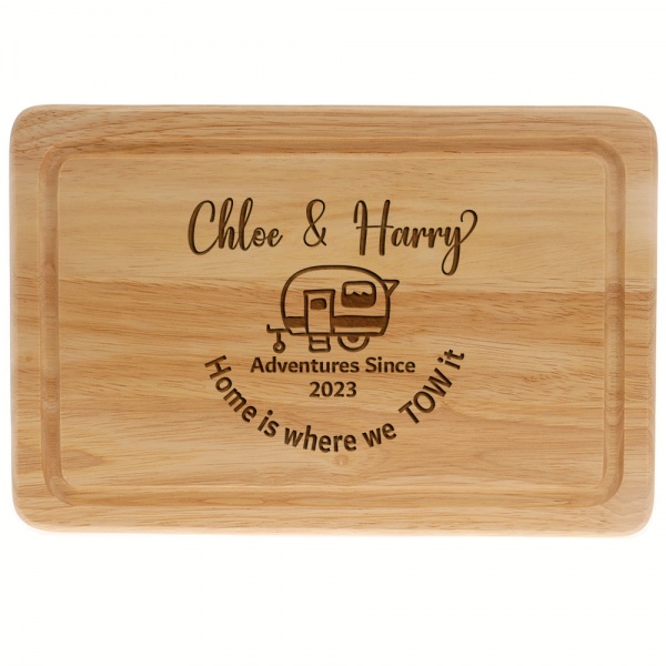 Personalised Caravan Chopping Board Gift